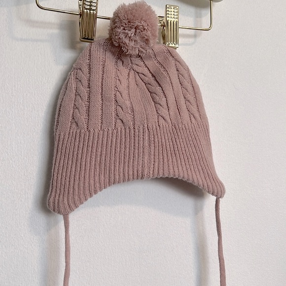 H&M Pompom Pink Beanie|Size: 3-6 months - Picture 4 of 4